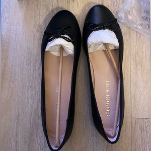 🆕 Jack Rogers Serena Bow Ballet Flat in Black - Size 9 but fits 8.5